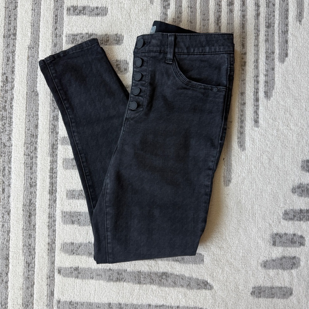 Wit & Wisdom High Waist Houndstooth Stretch Jean
